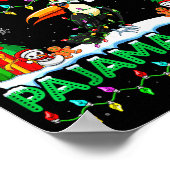 Toucan Christmas Santa Hat Pajama Shirt - Toucan L Poster (Hoek)
