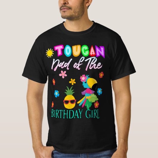 Toucan Dad of the Birthday    GirlT-Shirt T-shirt (Voorkant)