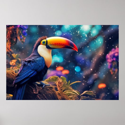 Toucan Dierenvogel Wilderness Kleurrijk Poster (Voorkant)