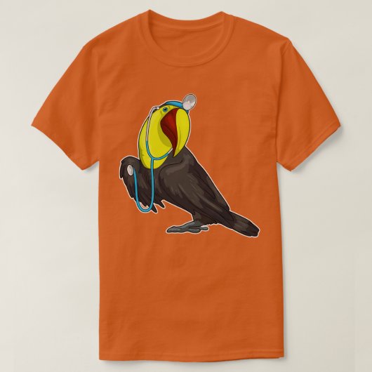 Toucan Doctor Stethoscoop T-shirt (Design voorkant)