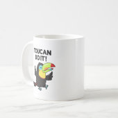 Toucan doen het grappige positieve vogel woordspel koffiemok (Voorkant links)