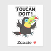Toucan doen het grappige positieve vogel woordspel sticker (Vel)