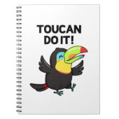 Toucan Doet Het Grappige Aanmoedigende Vogel Woord Notitieboek (Voorkant)