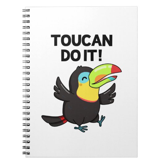 Toucan Doet Het Grappige Aanmoedigende Vogel Woord Notitieboek (Voorkant)