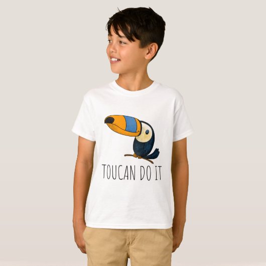 Toucan doet het, leuke grappige toucan voor kinder t-shirt (Voorkant volledig)