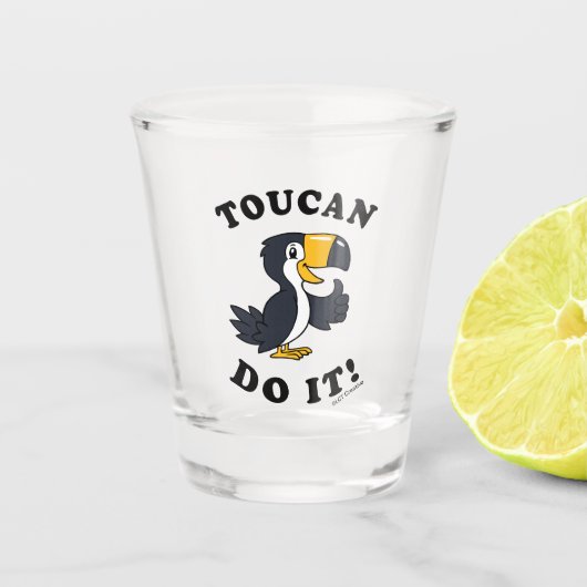 Toucan doet het shot glas (Voorkant)