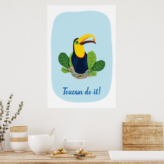 Toucan doet het Tropisch Poster citeren (Keuken)