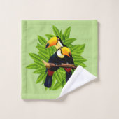 Toucan Duo Green Bad Handdoek (Wasdoekje)