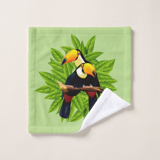 Toucan Duo Green Bad Handdoek (Wasdoekje)