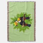 Toucan Duo Green Deken (Voorkant Verticaal)