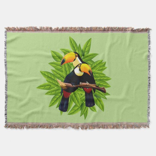 Toucan Duo Green Deken (Voorkant)