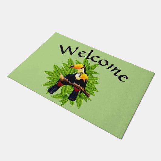 Toucan Duo Green Welkom Deurmat (Schuin)