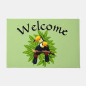 Toucan Duo Green Welkom Deurmat (Voorkant)