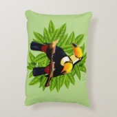 Toucan Duo Groen Accent Kussen (Achterkant (Verticaal))