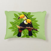 Toucan Duo Groen Accent Kussen (Achterkant)