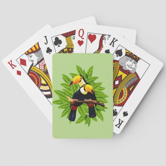 Toucan Duo Groen Pokerkaarten (Achterkant)