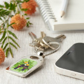 Toucan Duo Groen Sleutelhanger (Zijkant)
