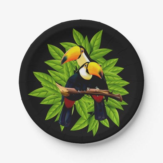 Toucan Duo Papieren Bordje (Voorkant)