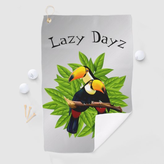 Toucan Duo Silver Golfhanddoek (Insitu)