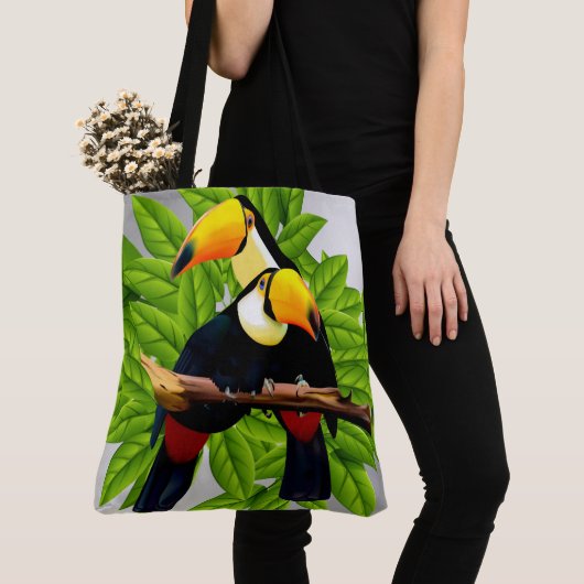 Toucan Duo Silver Tote Bag (Dichtbij)