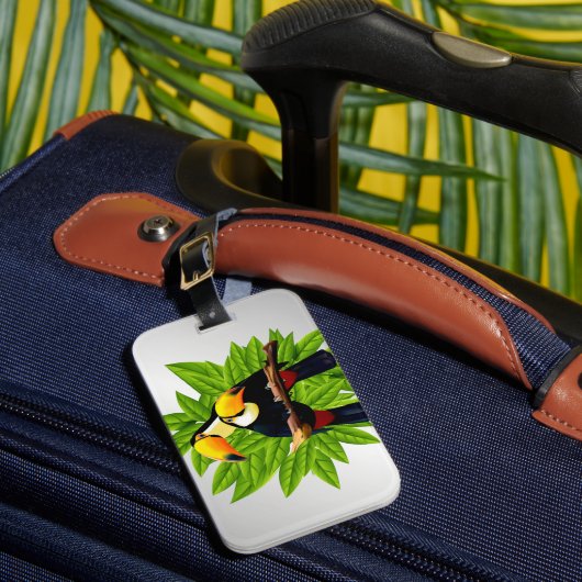 Toucan Duo Zilver Bagagelabel (Voorkant Insitu 1)