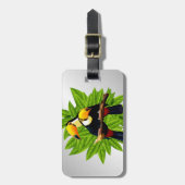 Toucan Duo Zilver Bagagelabel (Voorkant verticaal)