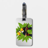 Toucan Duo Zilver Bagagelabel (Achterkant verticaal)
