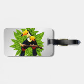 Toucan Duo Zilver Bagagelabel (Achterkant horizontaal)