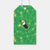 Toucan- en banaanbladeren cadeaulabel (Achterkant)