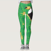 Toucan- en banaanbladeren leggings (Voorkant)