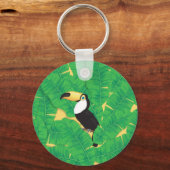 Toucan- en banaanbladeren sleutelhanger (Voorkant)