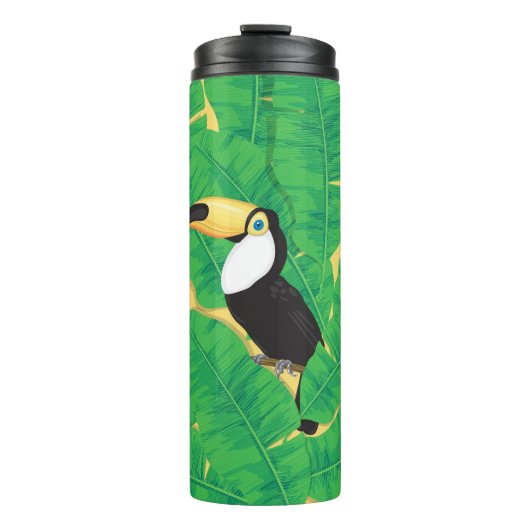 Toucan- en banaanbladeren thermosbeker (Voorkant)