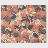 toucan en oerwoud naadloos patroon cadeaupapier (Vlak)