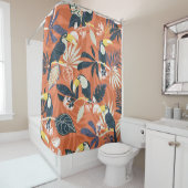 toucan en oerwoud naadloos patroon douchegordijn (In situ)