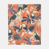 toucan en oerwoud naadloos patroon fleece deken (Voorkant)