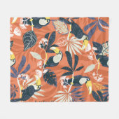 toucan en oerwoud naadloos patroon fleece deken (Voorkant (Horizontaal))