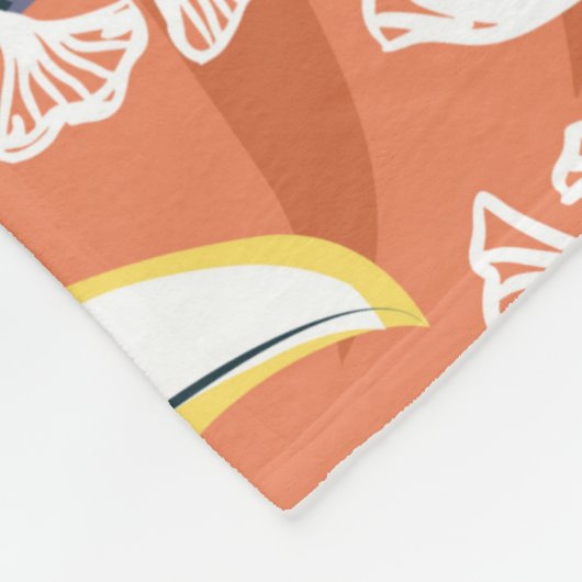 toucan en oerwoud naadloos patroon fleece deken (Hoek)