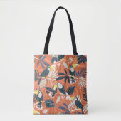 toucan en oerwoud naadloos patroon tote bag (Voorkant)