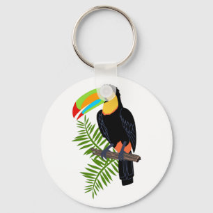 TOUCAN- EN PALMVERLIES SLEUTELHANGER