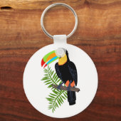 TOUCAN- EN PALMVERLIES SLEUTELHANGER (Voorkant)