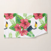 Toucan en tropical bouquet bad handdoek (Handdoek)