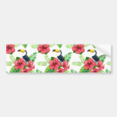 Toucan en tropical bouquet bumpersticker (Voorkant)