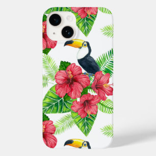 Toucan en tropical bouquet Case-Mate iPhone 14 hoesje