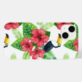 Toucan en tropical bouquet Case-Mate iPhone case (Achterkant (horizontaal))