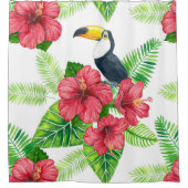 Toucan en tropical bouquet douchegordijn (Voorkant)