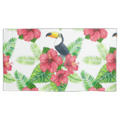Toucan en tropical bouquet kussensloop (Voorkant-Links)