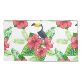 Toucan en tropical bouquet kussensloop (Achterkant-Links)