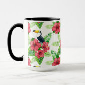 Toucan en tropical bouquet mok (Links)