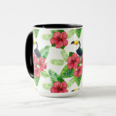 Toucan en tropical bouquet mok (Voorkant links)