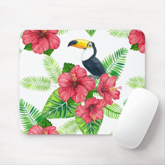 Toucan en tropical bouquet muismat (Met muis)